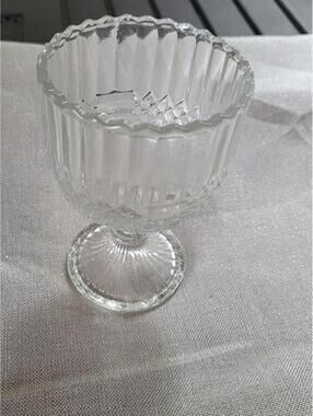 Vintage footed crystal sugar bowl